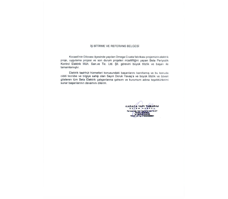 Our Reference Letters